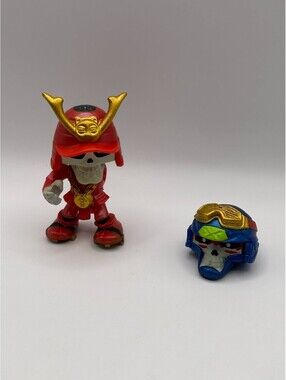Moose Toys Treasure X Skeleton Samurai Figure Red w Blue Skull Head